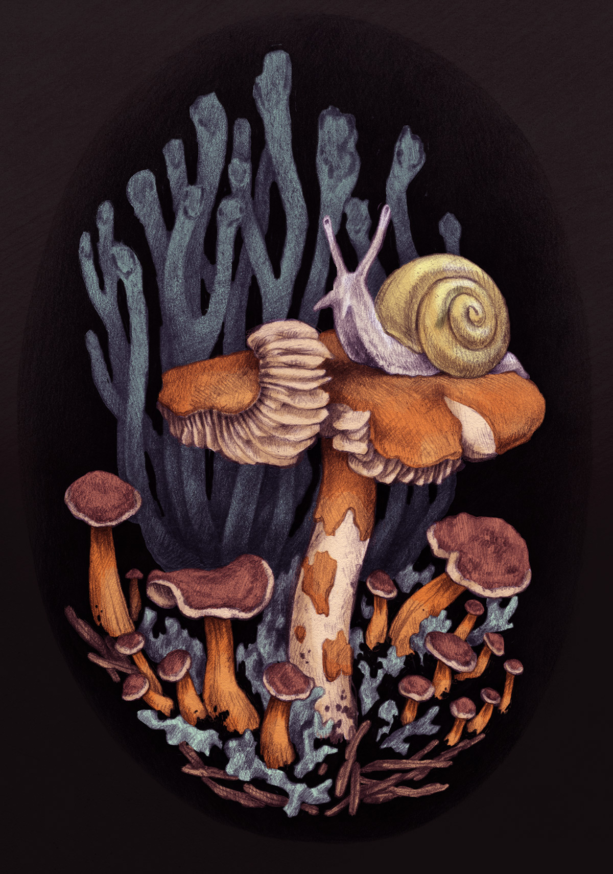 Zoe-Keller-Mushroom-Postcard-Snail