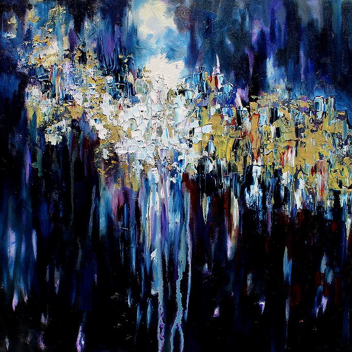 Tonight, Tonight 2014 oil on canvas 18" X 18" http://youtu.be/NOG3eus4ZSo