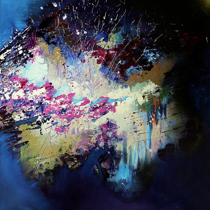 Flip 2015 24" x 24" oil & acrylic on canvas http://youtu.be/VFuSoPbg2tI